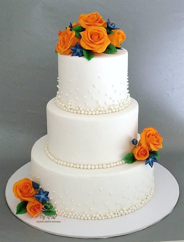 עוגת חתונה בסגנון אלגנטי