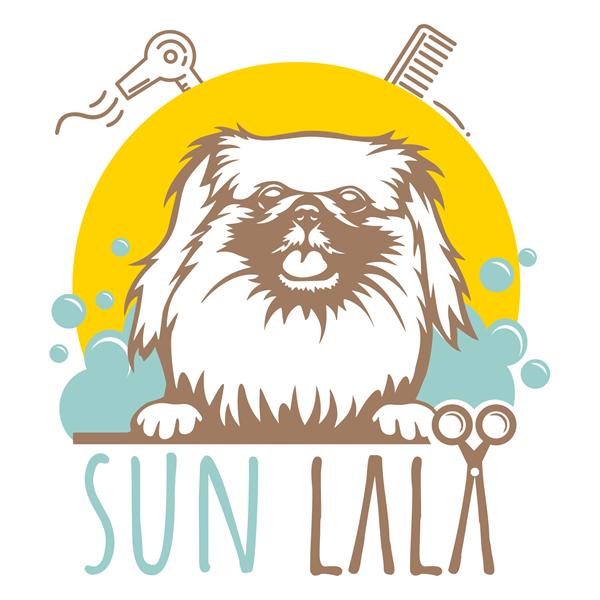 לוגו של מספרת כלבים Sun Lala 