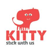 לוגו של KITTY מדבקות קיר שילדים אוהבים